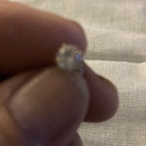 14k single stud earring withCZ stone